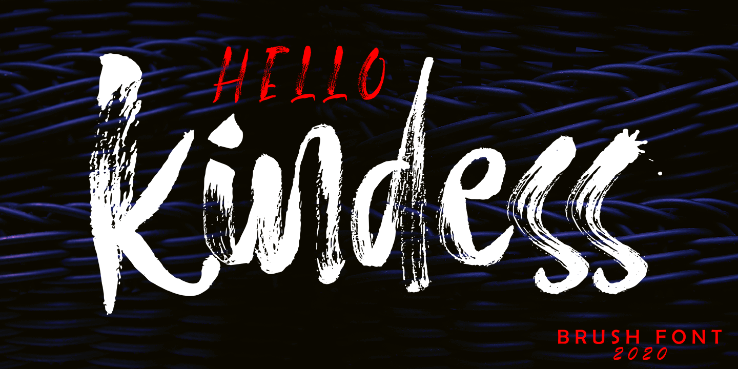 Example font Hello Kindess Brush #7